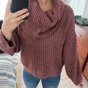 Express Chenille Cowl Neck Sweater